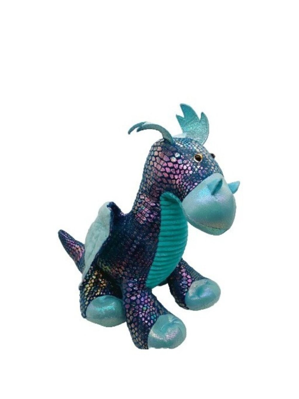 MTY International Blue Winged Dragon 18" Plush Stuffed Animal Toy Sparkle